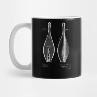 Bowling Pin Vintage Patent Hand Drawing Mug